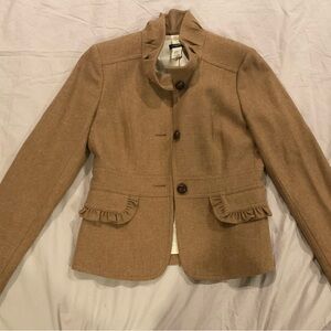 EUC JCrew ruffle accent blazer